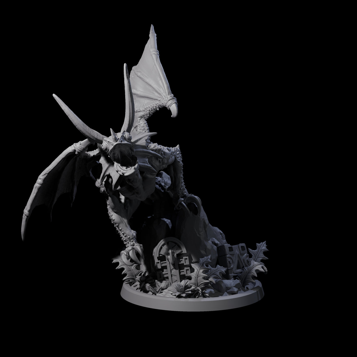 Shrieking Faerie Drake Miniature for Dungeons and Dragons, Pathfinder or other TTRPGs