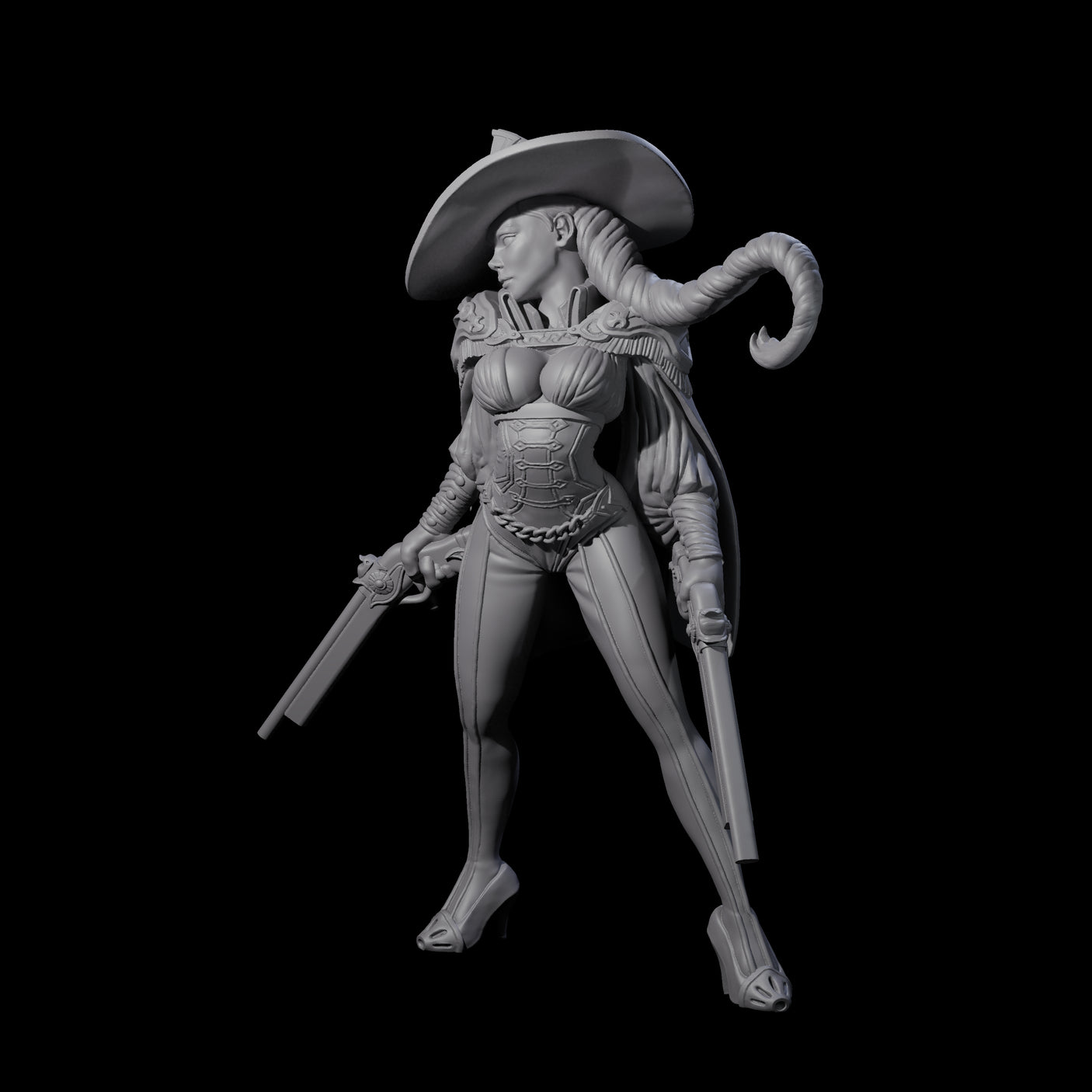 Shrowded in Mystery Hunter Miniature for Dungeons and Dragons, Pathfinder or other TTRPGs