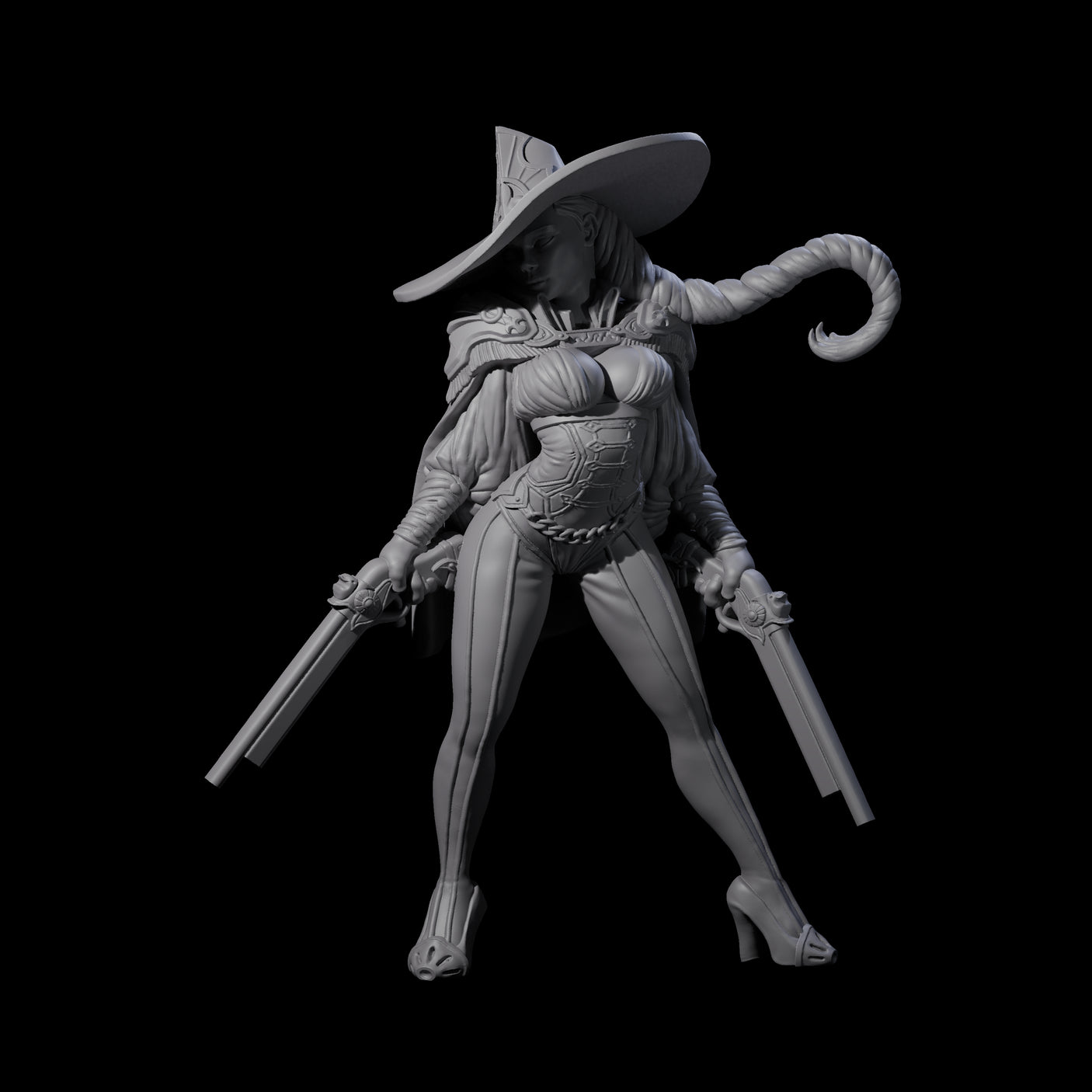 Shrowded in Mystery Hunter Miniature for Dungeons and Dragons, Pathfinder or other TTRPGs