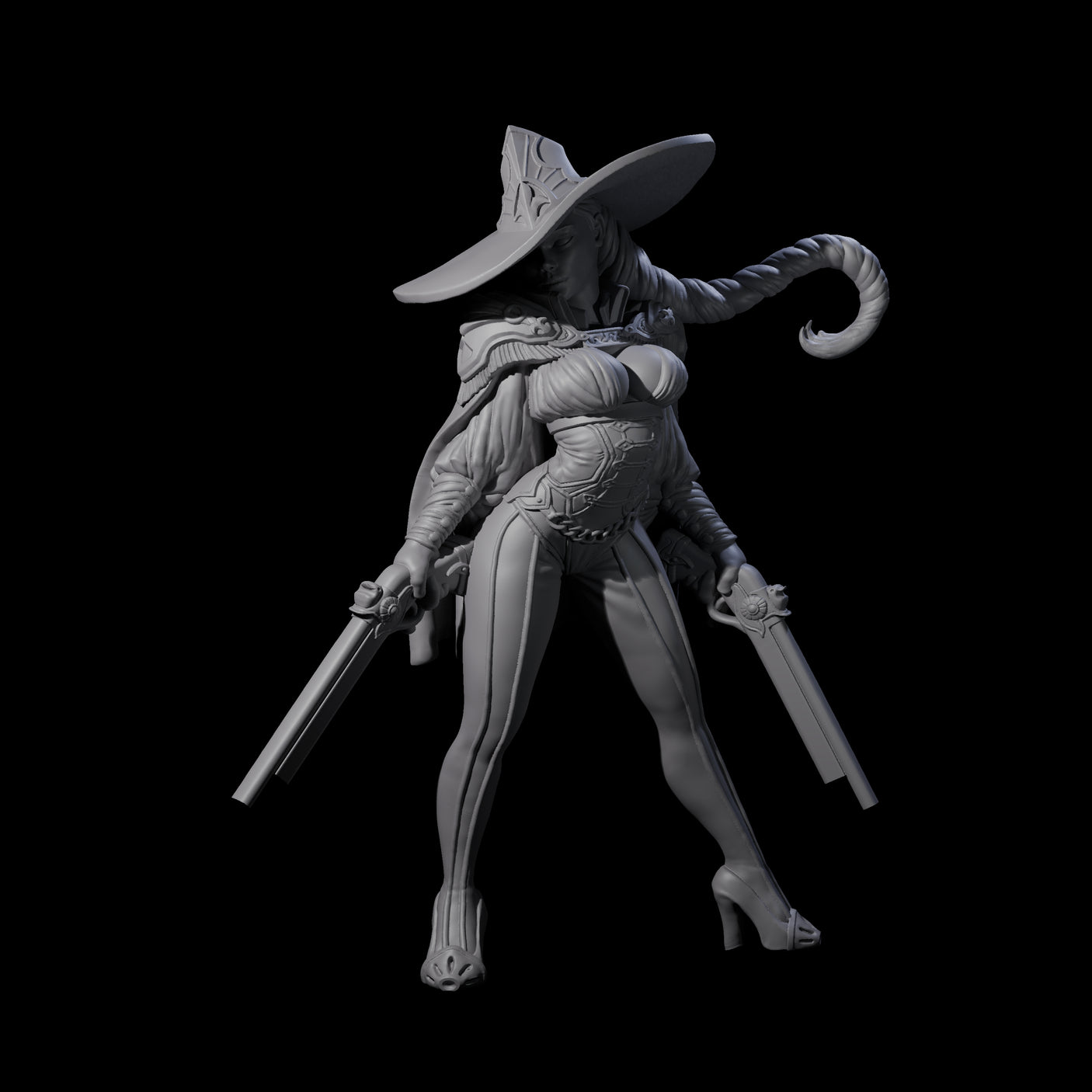 Shrowded in Mystery Hunter Miniature for Dungeons and Dragons, Pathfinder or other TTRPGs