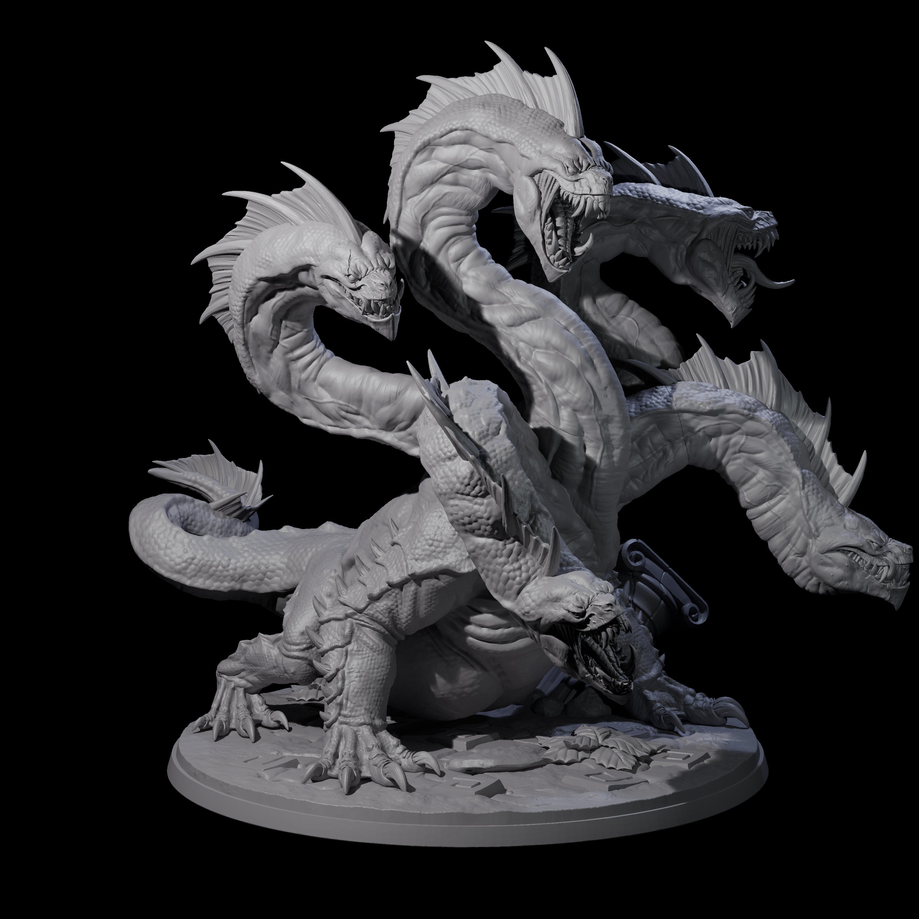 Sickly Hydra Miniature for Dungeons and Dragons, Pathfinder or other TTRPGs