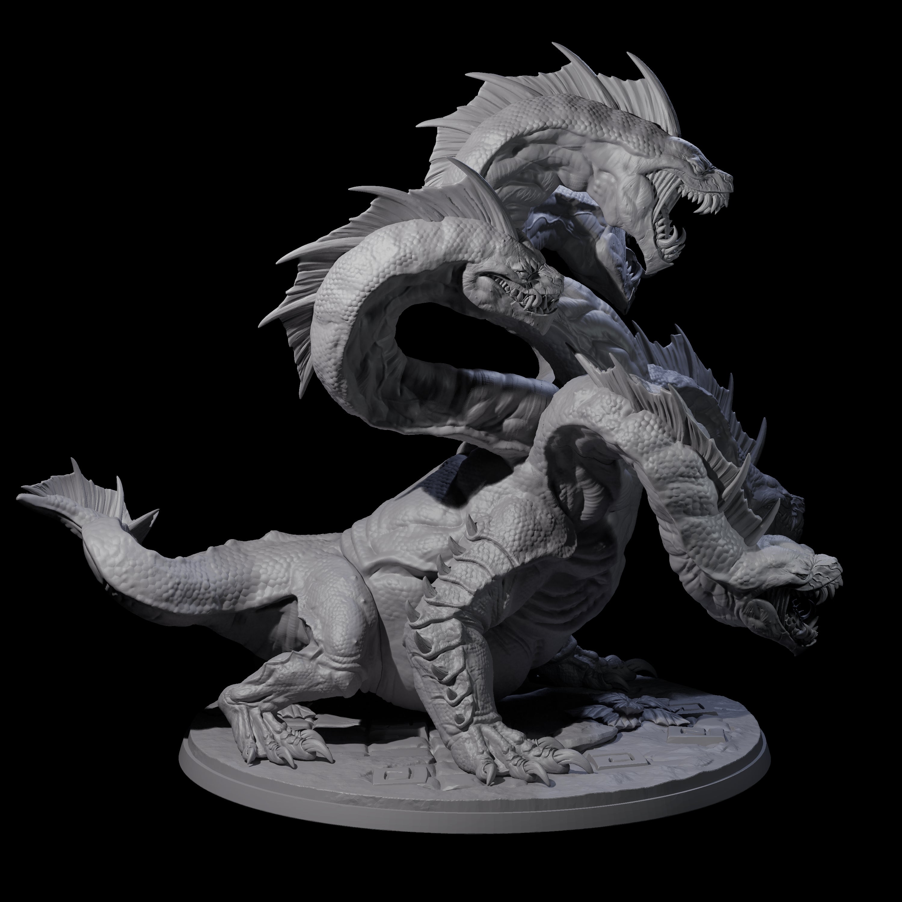 Sickly Hydra Miniature for Dungeons and Dragons, Pathfinder or other TTRPGs