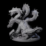 Sickly Hydra Miniature for Dungeons and Dragons, Pathfinder or other TTRPGs