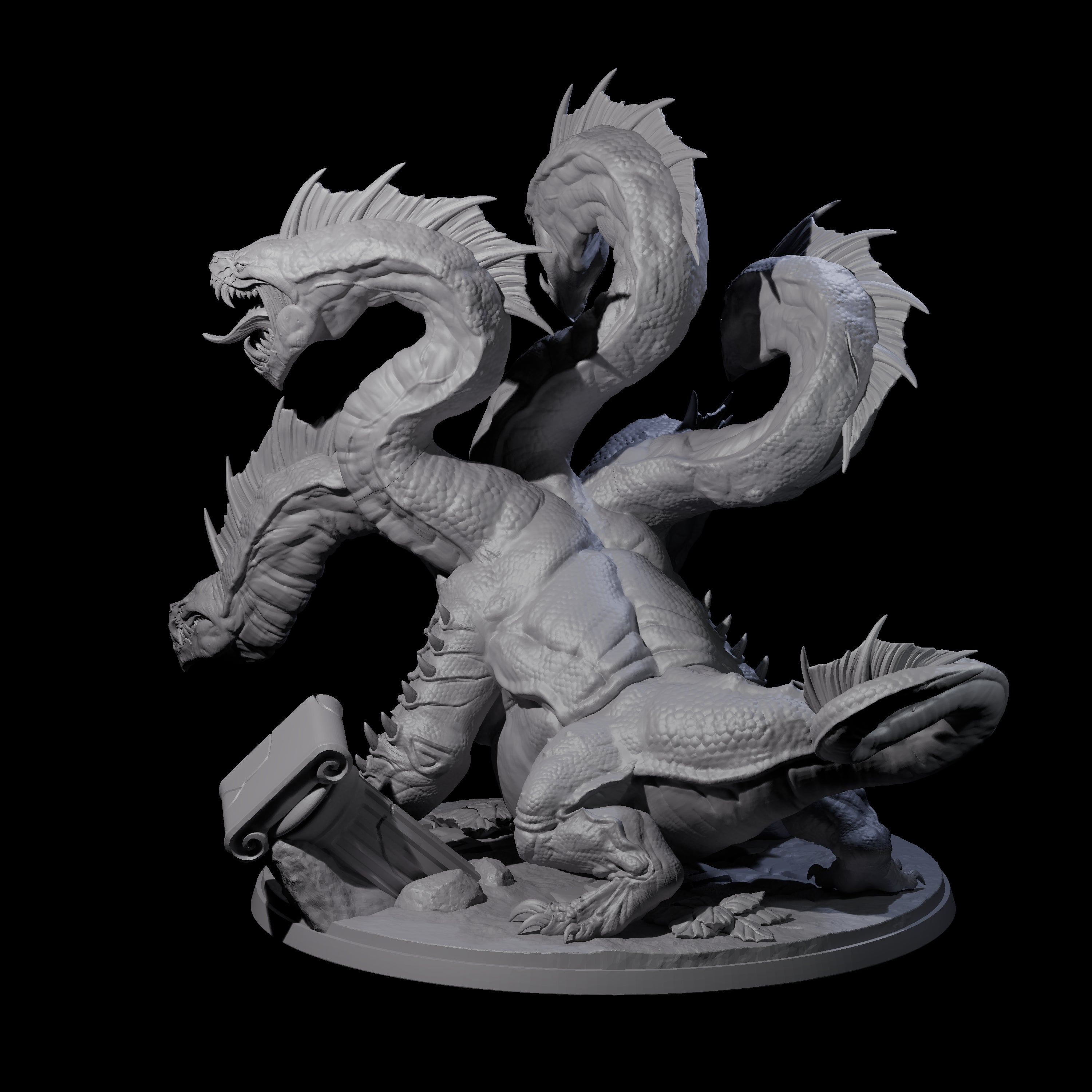 Sickly Hydra Miniature for Dungeons and Dragons, Pathfinder or other TTRPGs