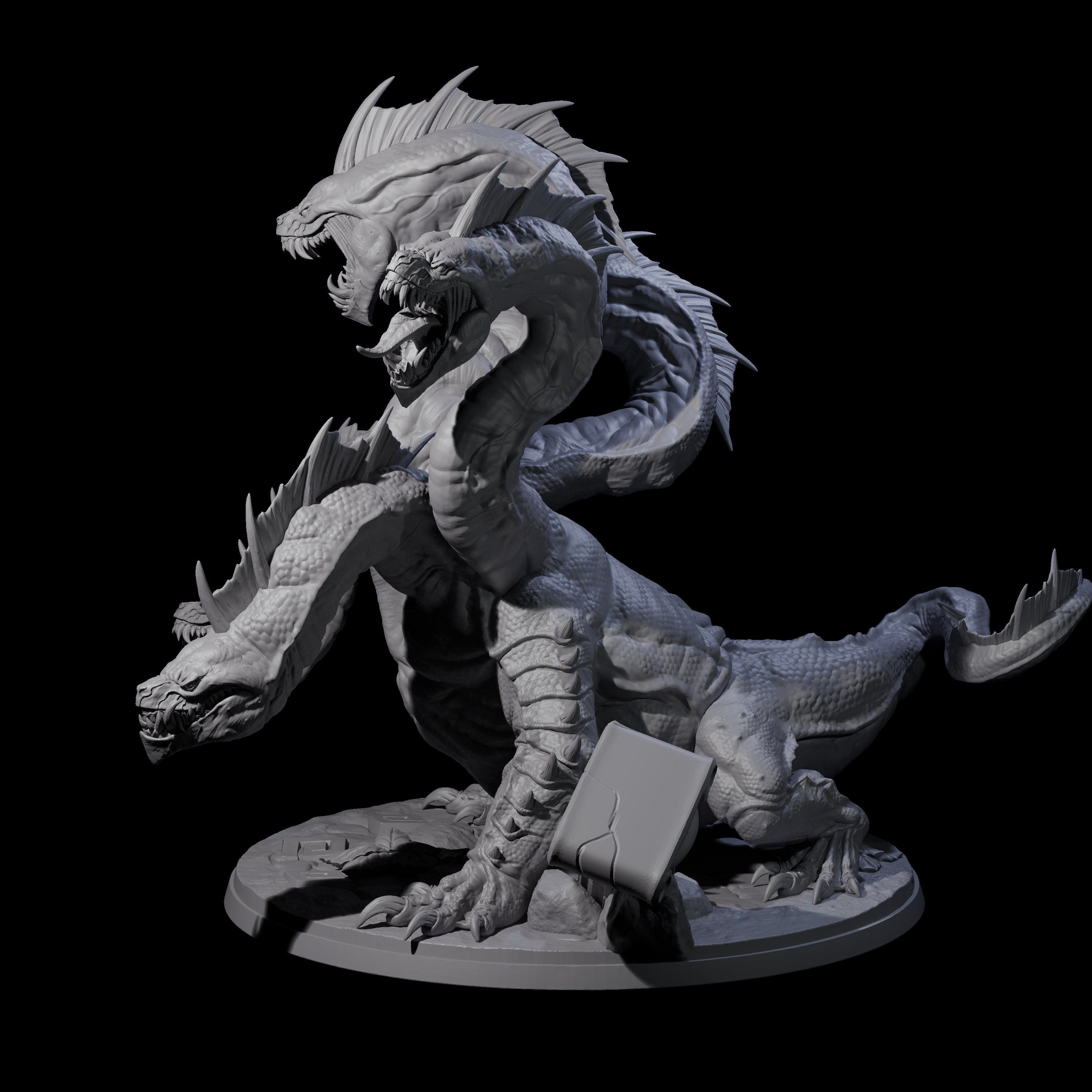 Sickly Hydra Miniature for Dungeons and Dragons, Pathfinder or other TTRPGs