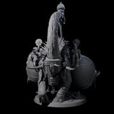Siege Dinosaur War Platform Miniature for Dungeons and Dragons, Pathfinder or other TTRPGs