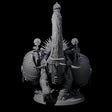 Siege Dinosaur War Platform Miniature for Dungeons and Dragons, Pathfinder or other TTRPGs