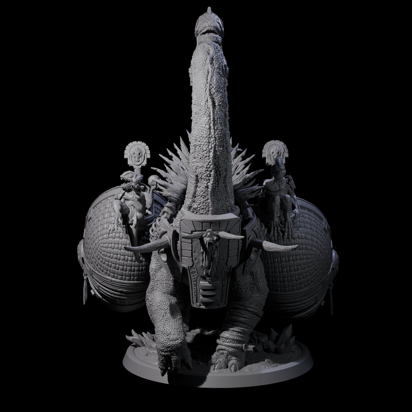 Siege Dinosaur War Platform Miniature for Dungeons and Dragons, Pathfinder or other TTRPGs