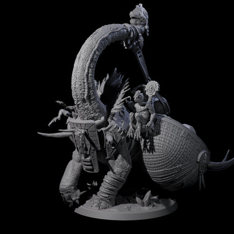 Siege Dinosaur War Platform Miniature for Dungeons and Dragons, Pathfinder or other TTRPGs