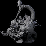 Siege Dinosaur War Platform Miniature for Dungeons and Dragons, Pathfinder or other TTRPGs