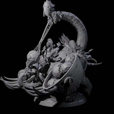 Siege Dinosaur War Platform Miniature for Dungeons and Dragons, Pathfinder or other TTRPGs