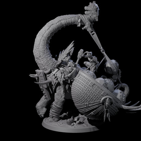 Siege Dinosaur War Platform Miniature for Dungeons and Dragons, Pathfinder or other TTRPGs