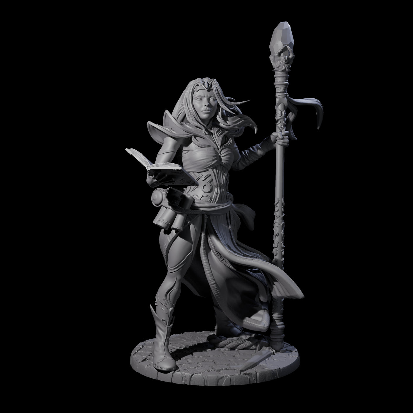 Siffh - Gusting Sorcerer Miniature for Dungeons and Dragons, Pathfinder or other TTRPGs
