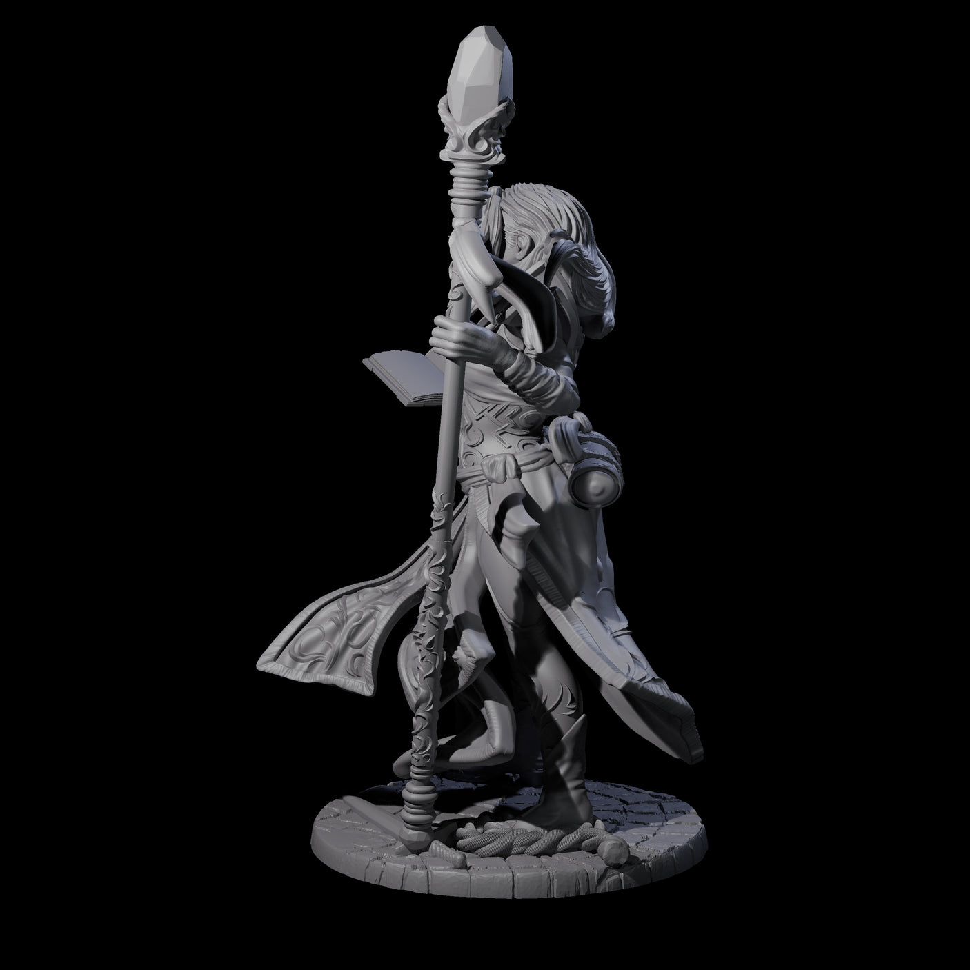 Siffh - Gusting Sorcerer Miniature for Dungeons and Dragons, Pathfinder or other TTRPGs