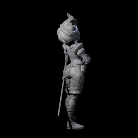 Singing and Strumming Bard Miniature for Dungeons and Dragons, Pathfinder or other TTRPGs