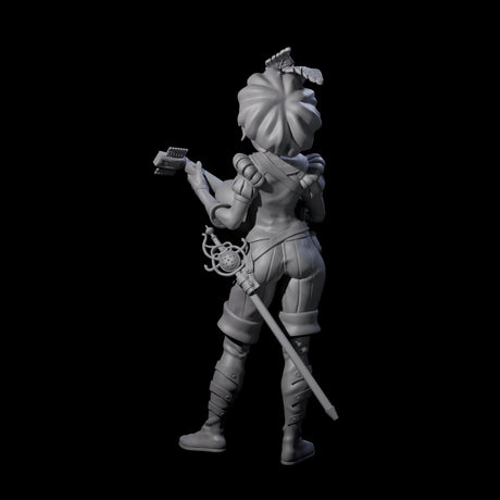 Singing and Strumming Bard Miniature for Dungeons and Dragons, Pathfinder or other TTRPGs