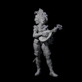 Singing and Strumming Bard Miniature for Dungeons and Dragons, Pathfinder or other TTRPGs