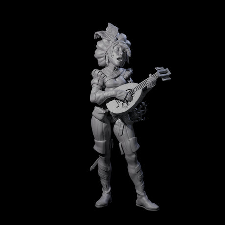 Singing and Strumming Bard Miniature for Dungeons and Dragons, Pathfinder or other TTRPGs