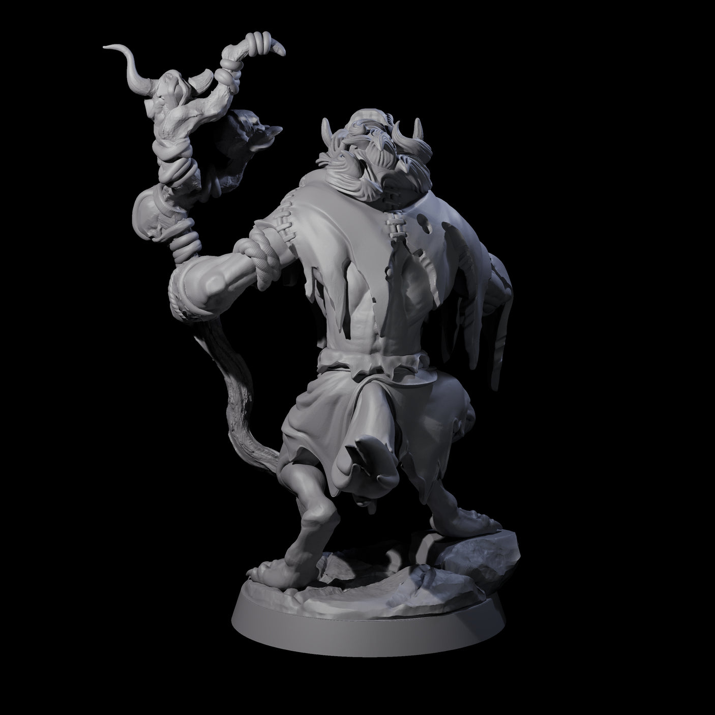Sinister Gnoll Ruincaller Miniature for Dungeons and Dragons, Pathfinder or other TTRPGs