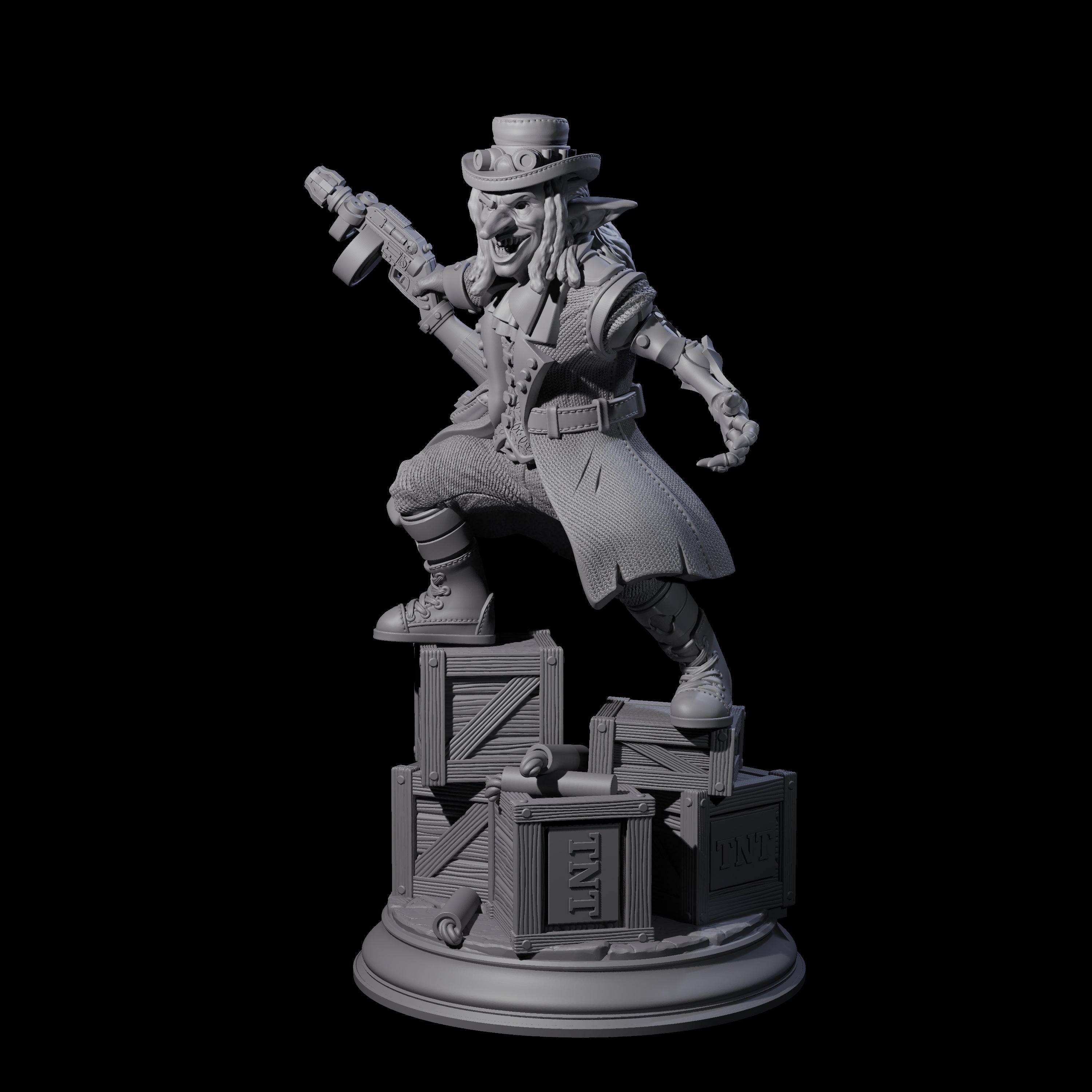 Sinister Goblin Gangster Miniature for Dungeons and Dragons, Pathfinder or other TTRPGs