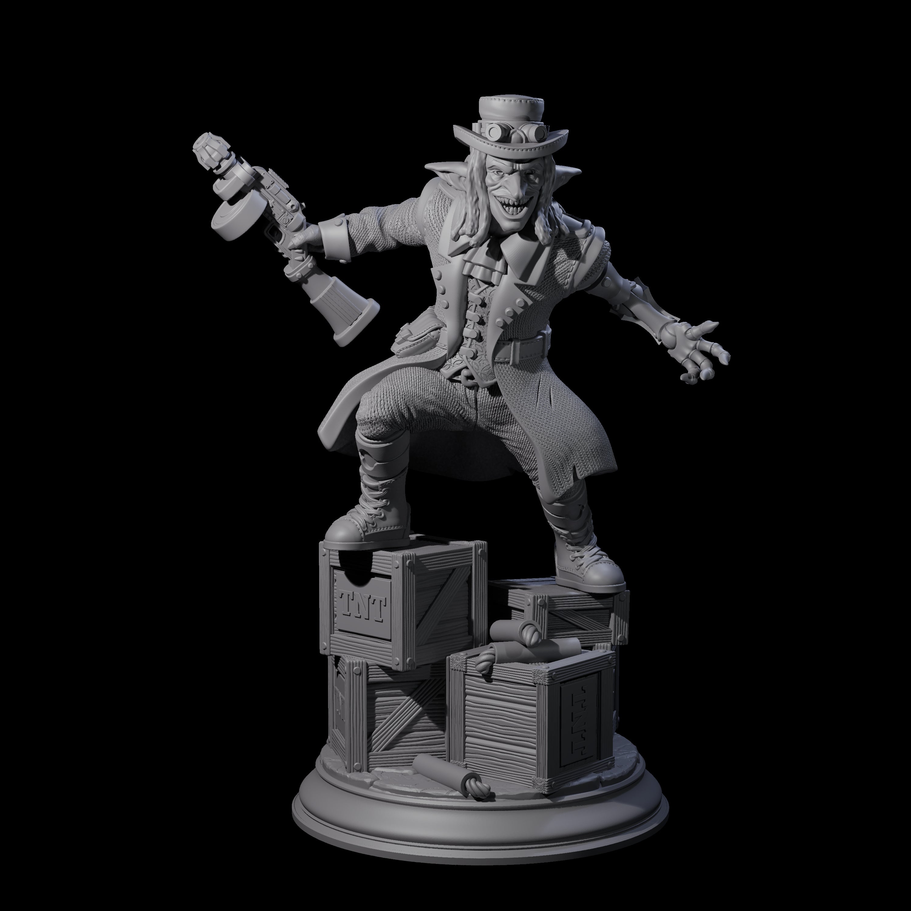 Sinister Goblin Gangster Miniature for Dungeons and Dragons, Pathfinder or other TTRPGs