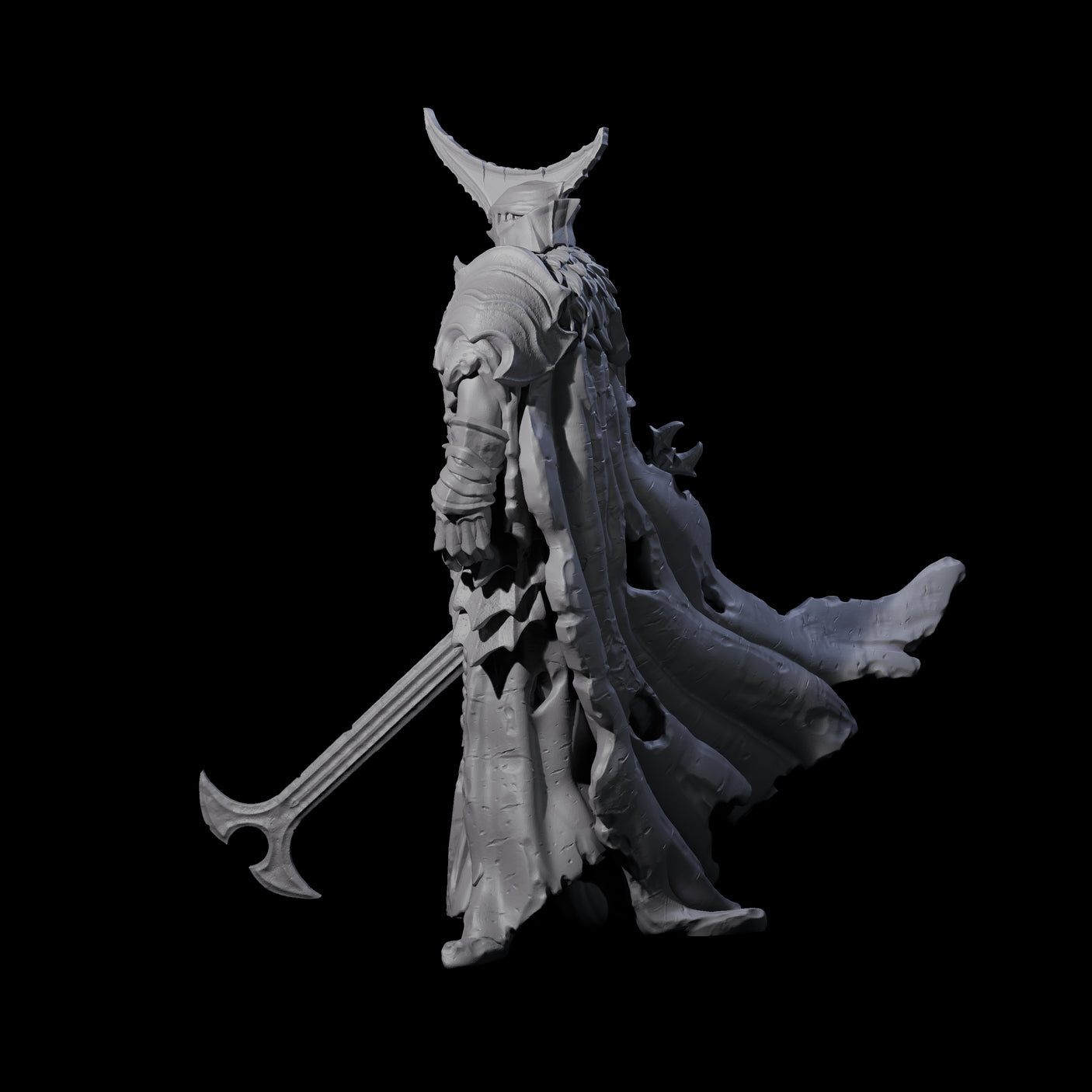 Sinister Graveknight A Miniature for Dungeons and Dragons, Pathfinder or other TTRPGs