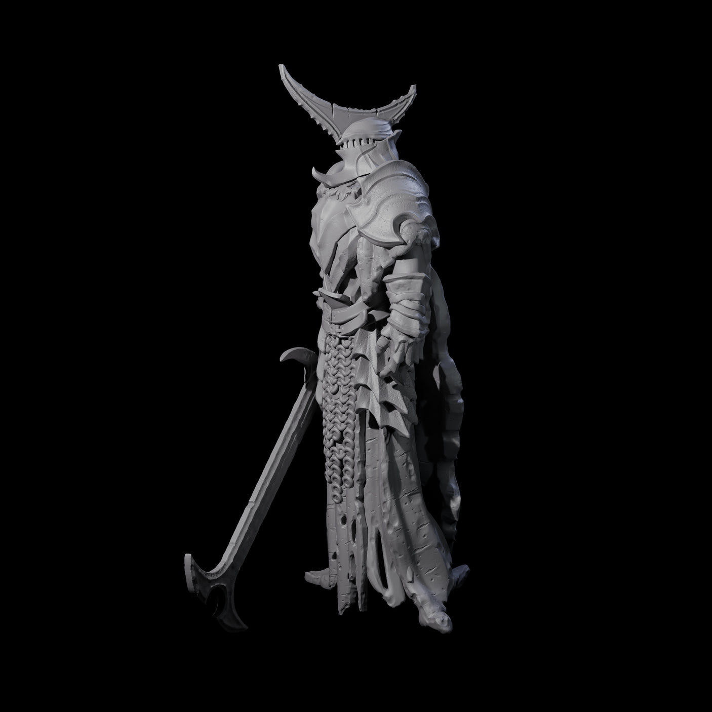 Sinister Graveknight A Miniature for Dungeons and Dragons, Pathfinder or other TTRPGs