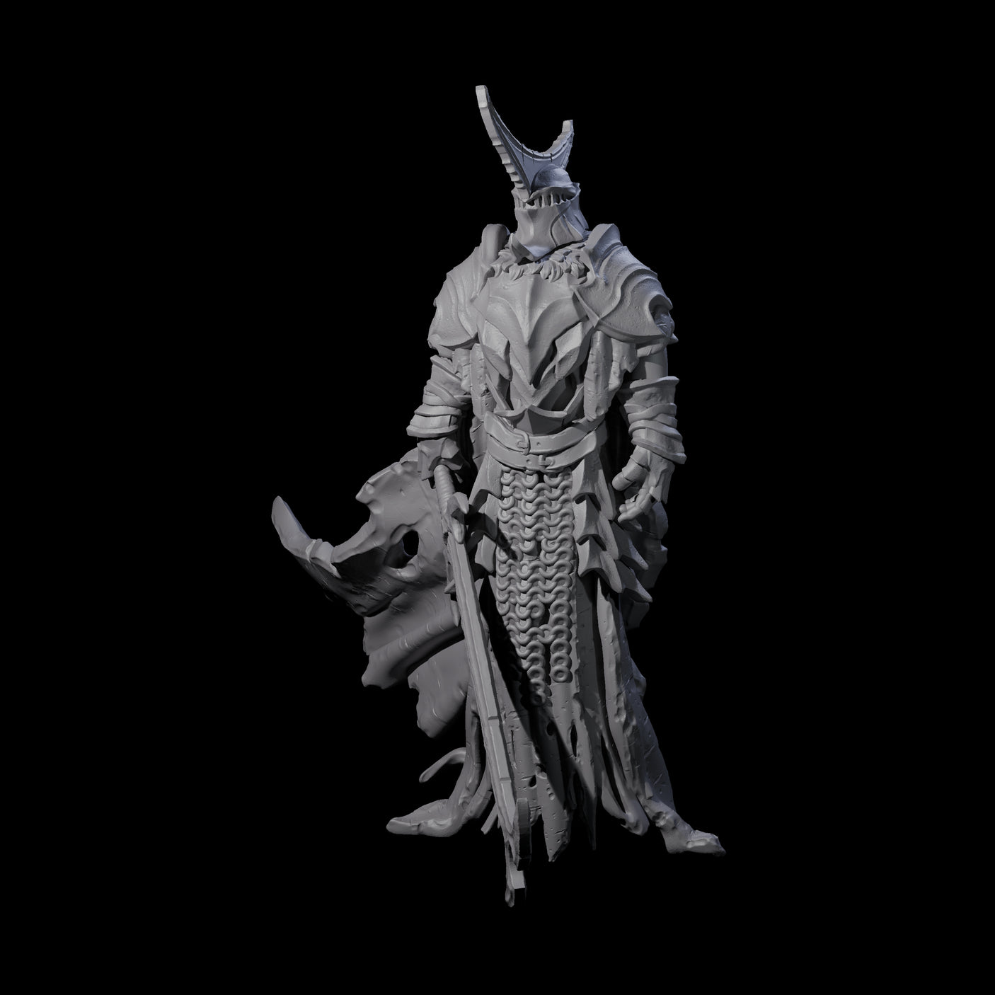 Sinister Graveknight A Miniature for Dungeons and Dragons, Pathfinder or other TTRPGs