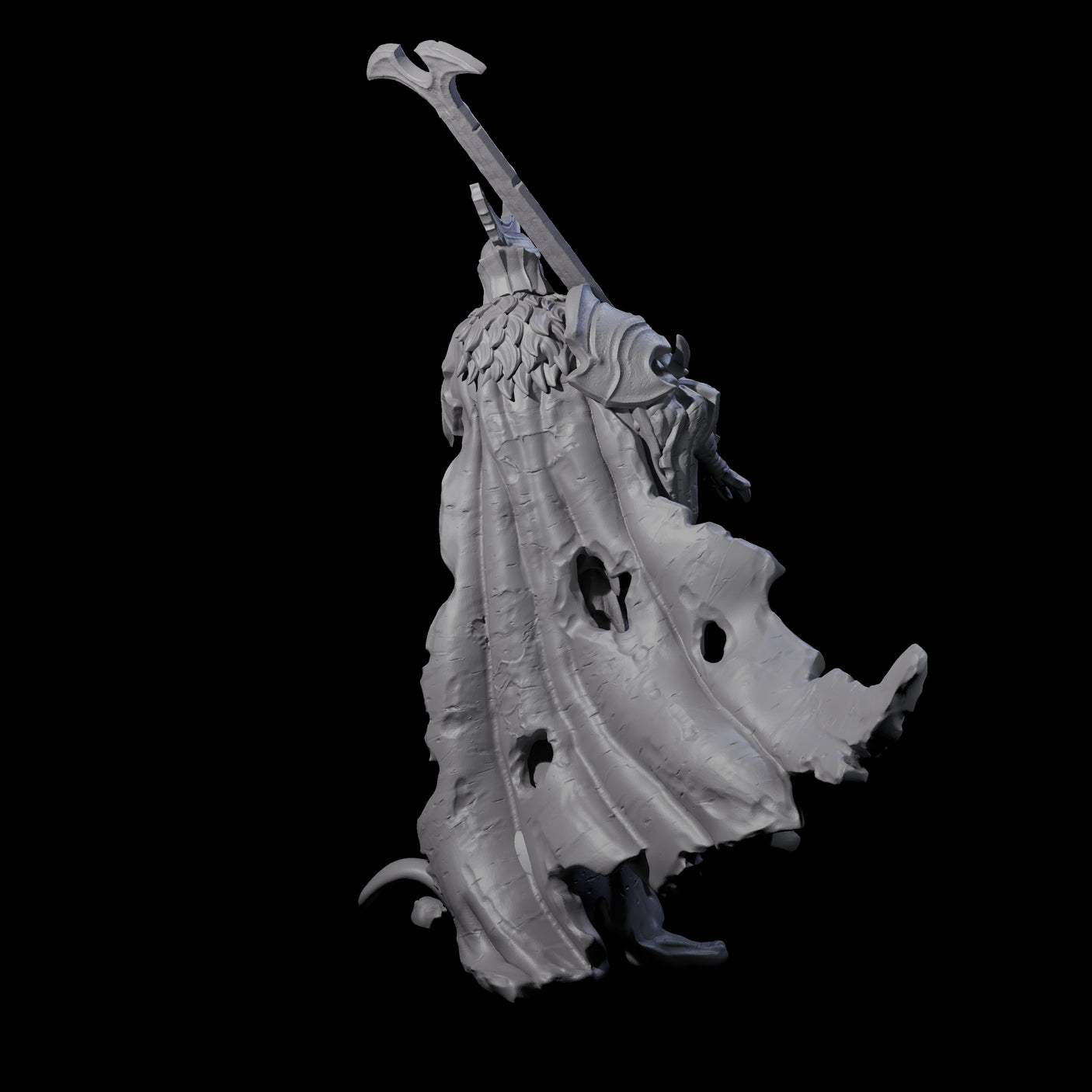 Sinister Graveknight B Miniature for Dungeons and Dragons, Pathfinder or other TTRPGs