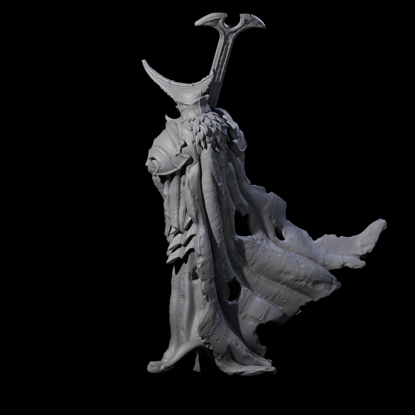 Sinister Graveknight B Miniature for Dungeons and Dragons, Pathfinder or other TTRPGs