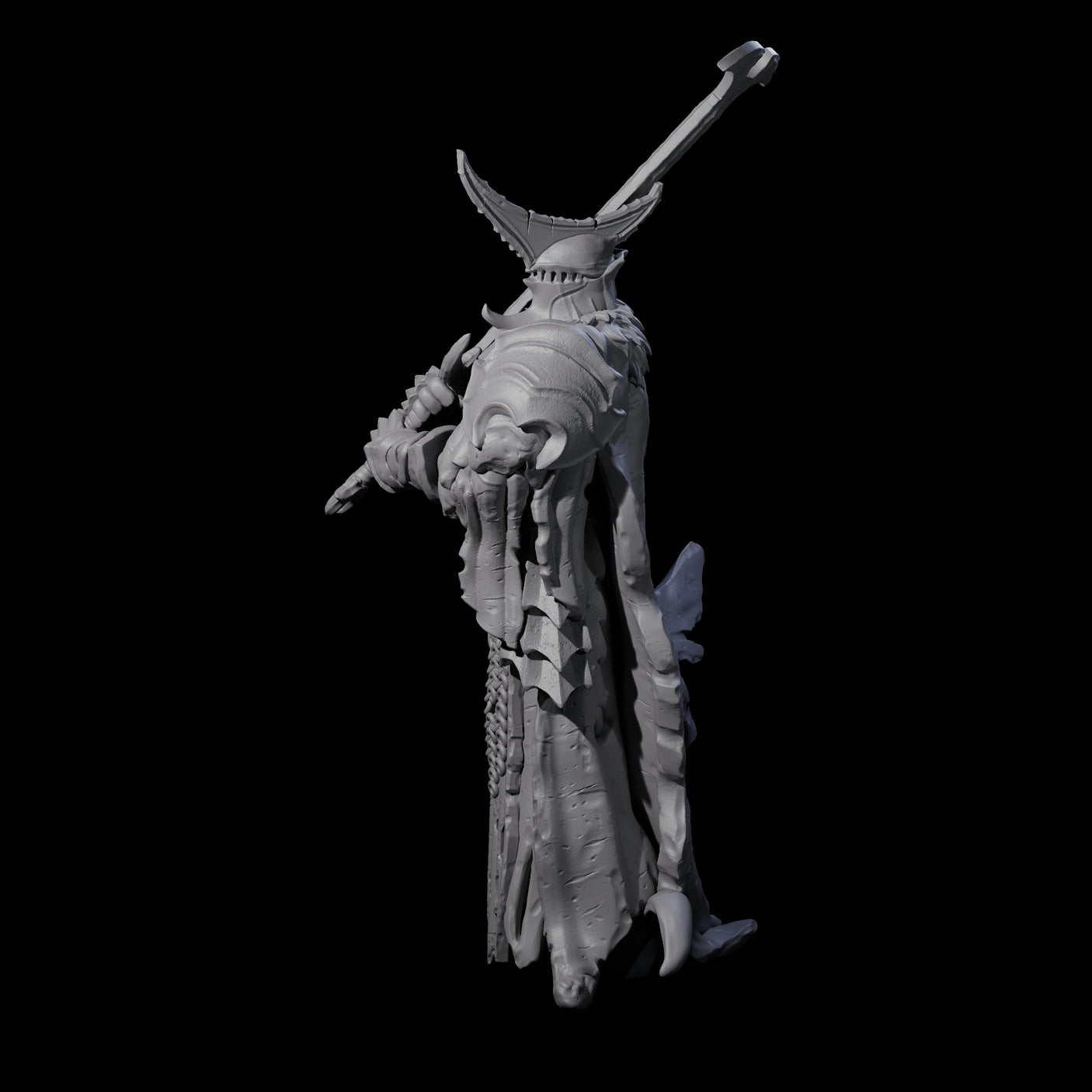 Sinister Graveknight B Miniature for Dungeons and Dragons, Pathfinder or other TTRPGs