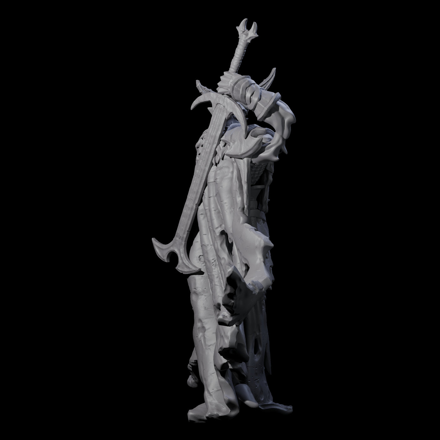 Sinister Graveknight C Miniature for Dungeons and Dragons, Pathfinder or other TTRPGs