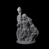 Sinister Human Necromancer Miniature for Dungeons and Dragons, Pathfinder or other TTRPGs