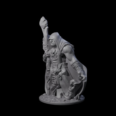 Sinister Human Necromancer Miniature for Dungeons and Dragons, Pathfinder or other TTRPGs