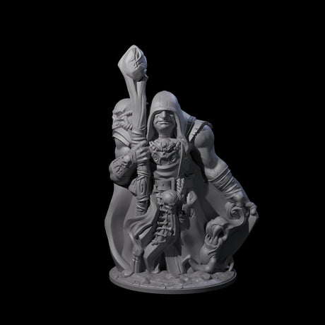 Sinister Human Necromancer Miniature for Dungeons and Dragons, Pathfinder or other TTRPGs