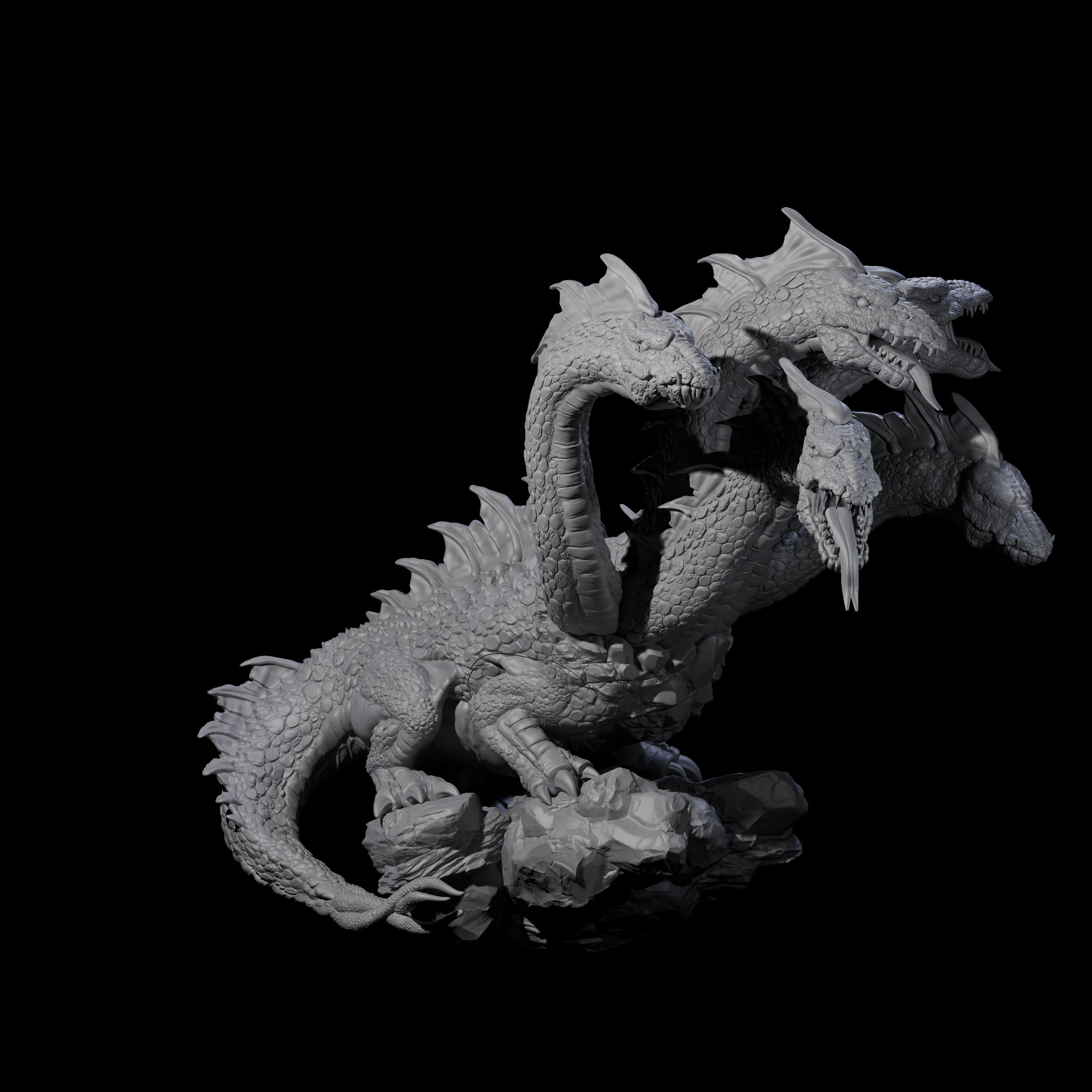 Sinister Hydra Miniature for Dungeons and Dragons, Pathfinder or other TTRPGs