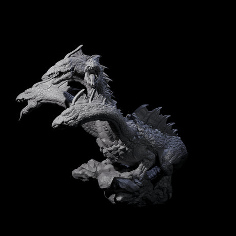 Sinister Hydra Miniature for Dungeons and Dragons, Pathfinder or other TTRPGs