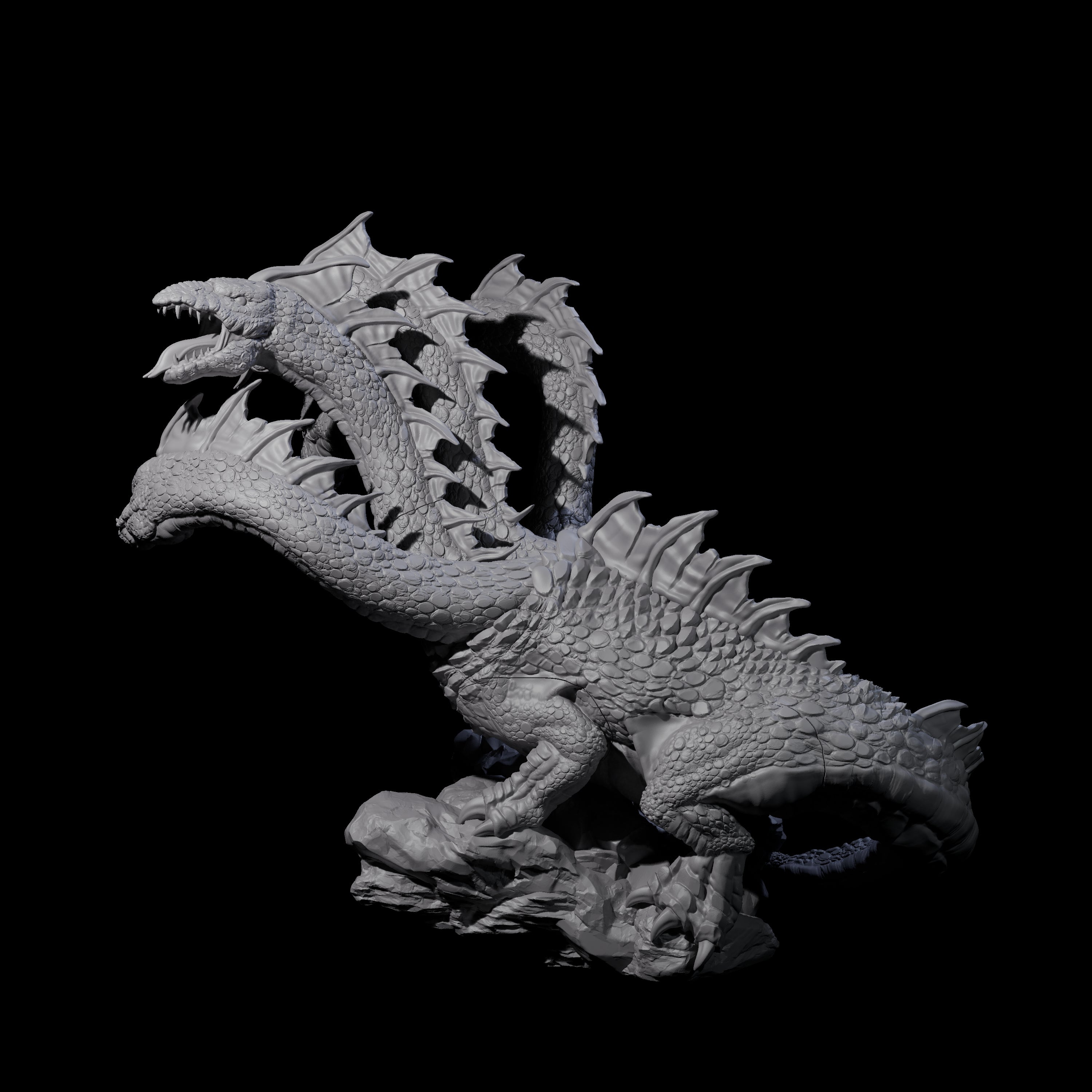 Sinister Hydra Miniature for Dungeons and Dragons, Pathfinder or other TTRPGs