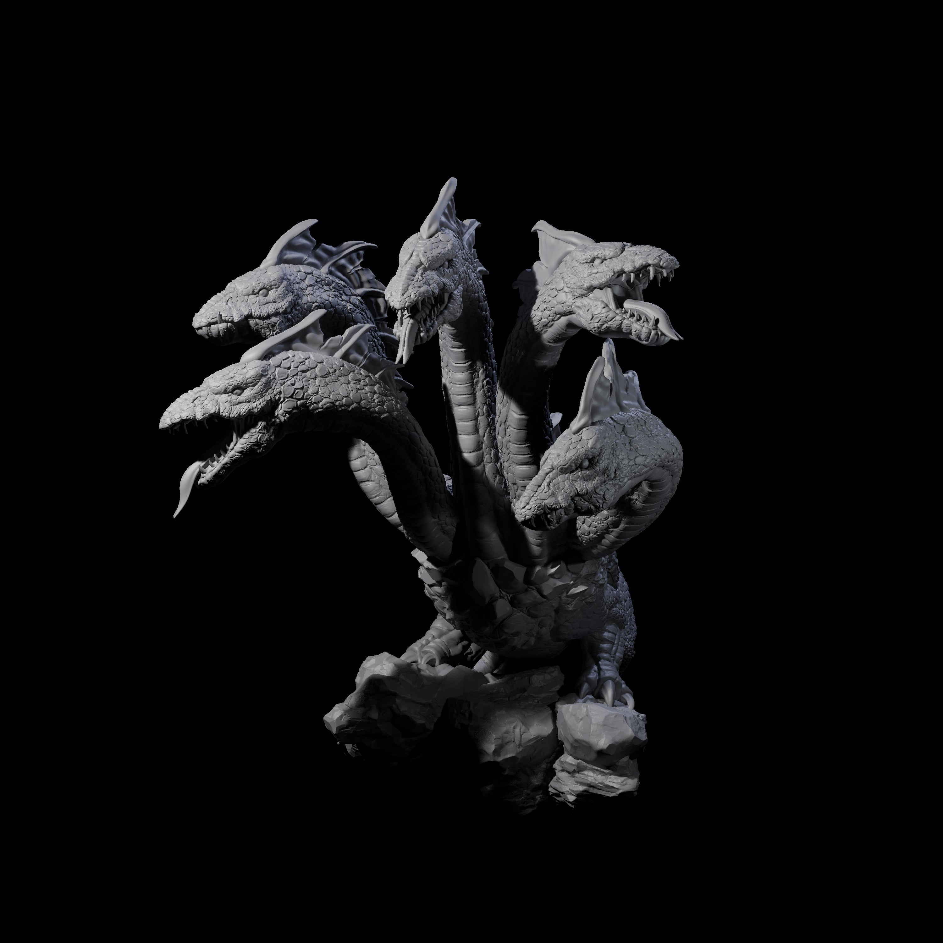 Sinister Hydra Miniature for Dungeons and Dragons, Pathfinder or other TTRPGs