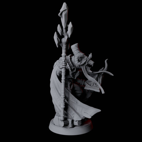 Sinister Ratfolk Necormancer Miniature for Dungeons and Dragons, Pathfinder or other TTRPGs