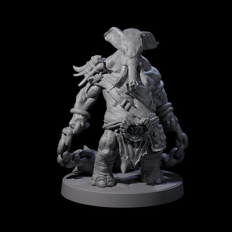 Sinuous Loxodon Gladiator A Miniature for Dungeons and Dragons, Pathfinder or other TTRPGs