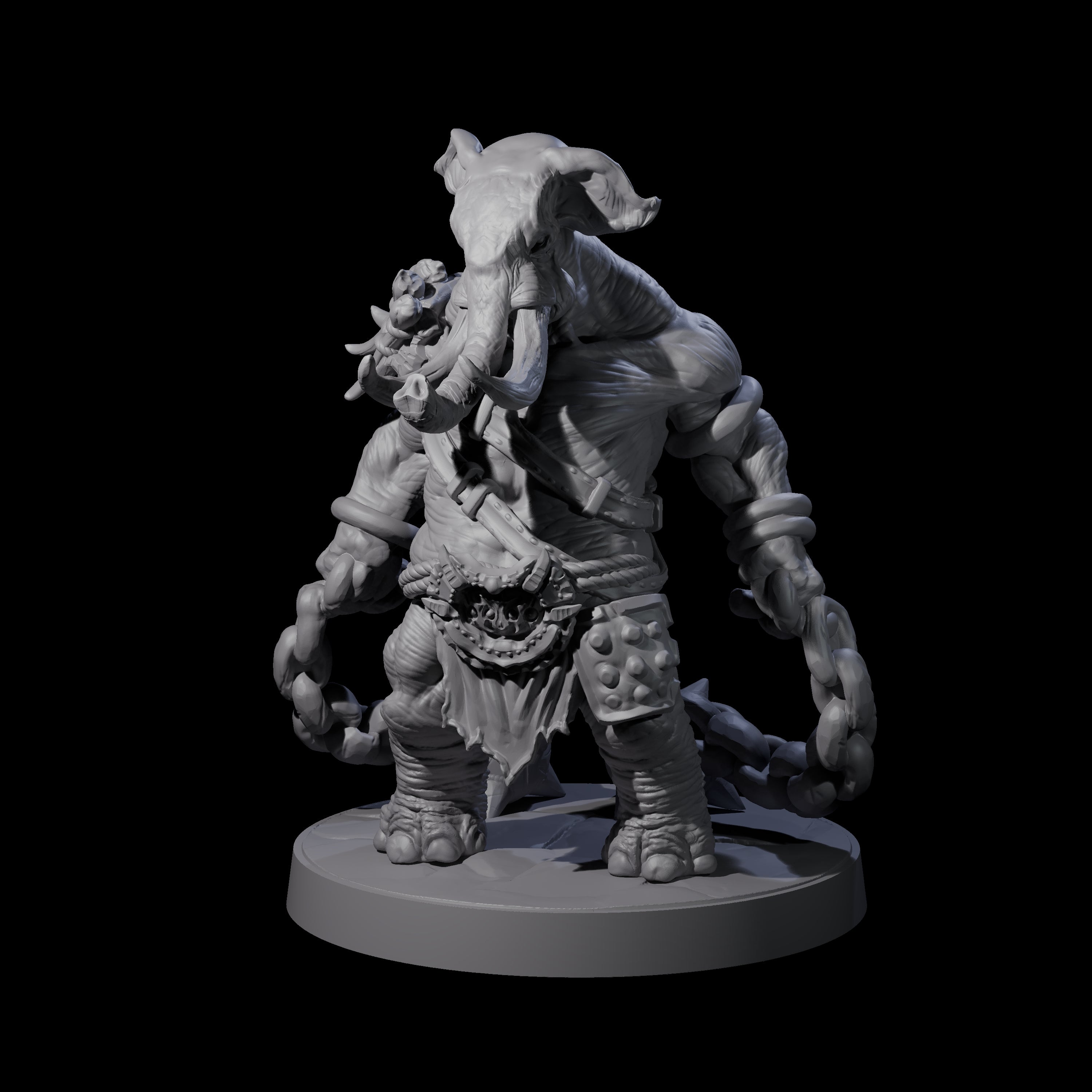 Sinuous Loxodon Gladiator A Miniature for Dungeons and Dragons, Pathfinder or other TTRPGs