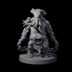 Sinuous Loxodon Gladiator A Miniature for Dungeons and Dragons, Pathfinder or other TTRPGs