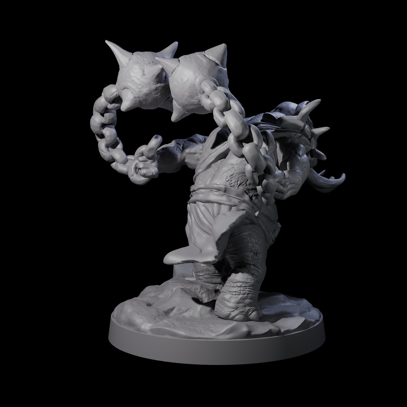 Sinuous Loxodon Gladiator B Miniature for Dungeons and Dragons, Pathfinder or other TTRPGs