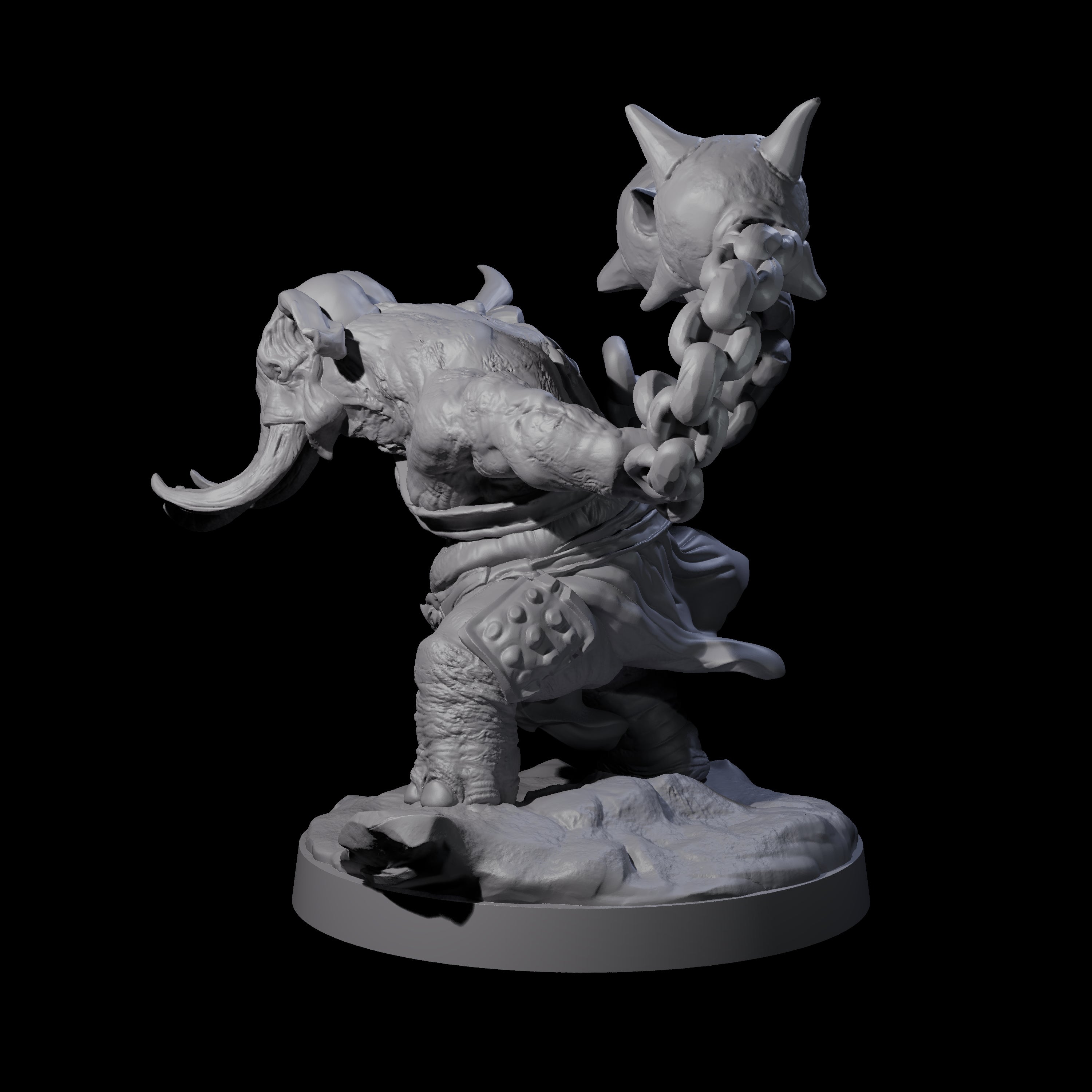 Sinuous Loxodon Gladiator B Miniature for Dungeons and Dragons, Pathfinder or other TTRPGs