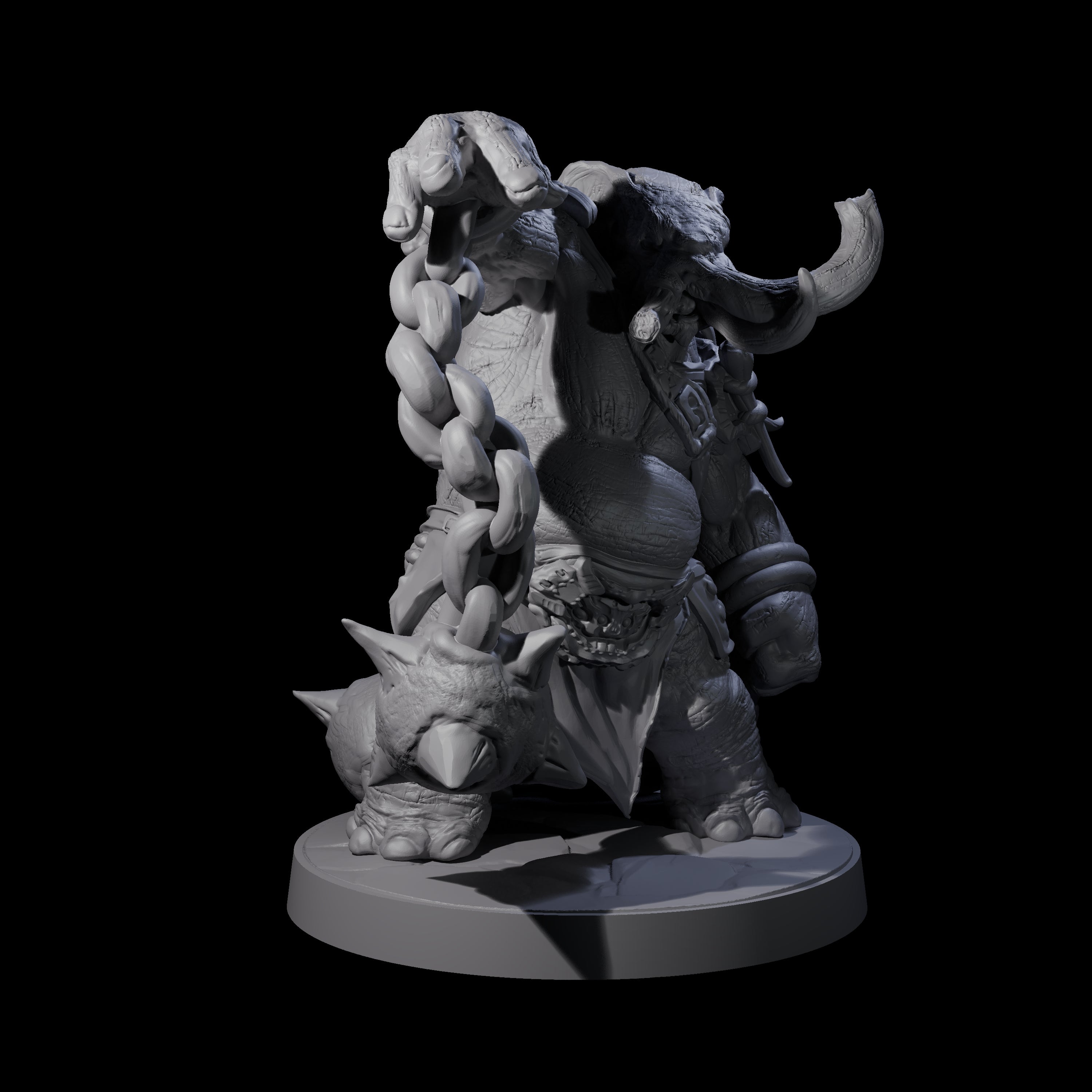 Sinuous Loxodon Gladiator C Miniature for Dungeons and Dragons, Pathfinder or other TTRPGs