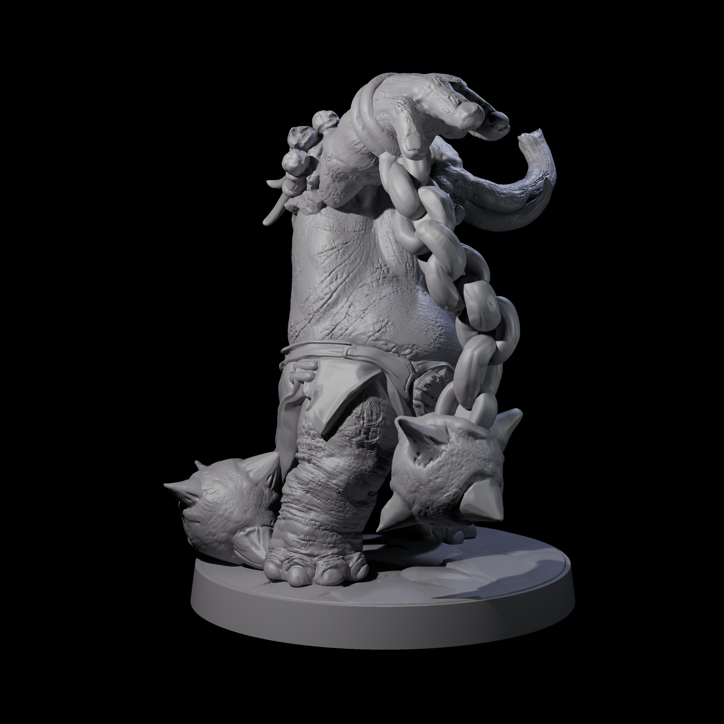 Sinuous Loxodon Gladiator C Miniature for Dungeons and Dragons, Pathfinder or other TTRPGs