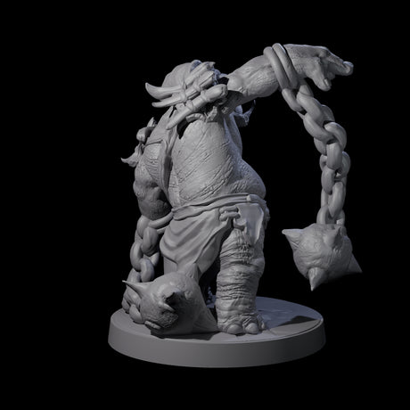 Sinuous Loxodon Gladiator C Miniature for Dungeons and Dragons, Pathfinder or other TTRPGs
