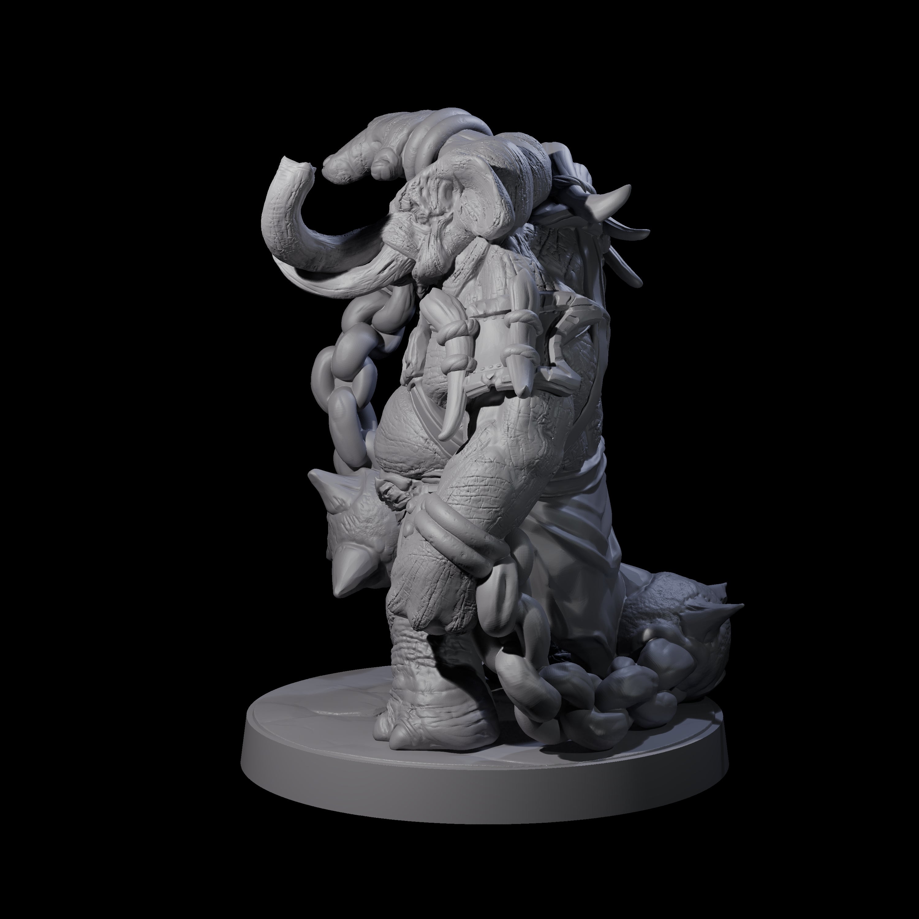 Sinuous Loxodon Gladiator C Miniature for Dungeons and Dragons, Pathfinder or other TTRPGs