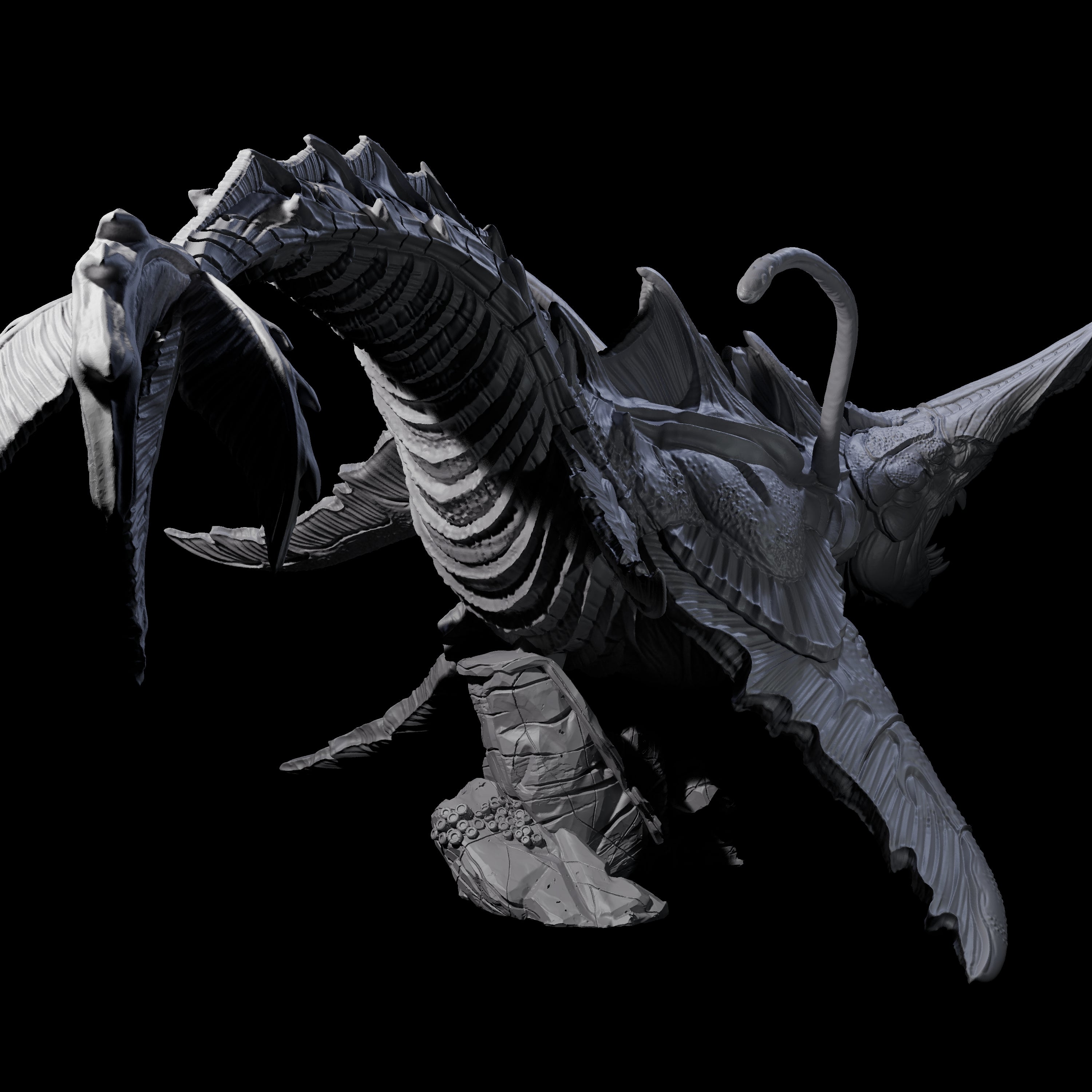 Sinuous Zaratan Tidehunter Miniature for Dungeons and Dragons, Pathfinder or other TTRPGs